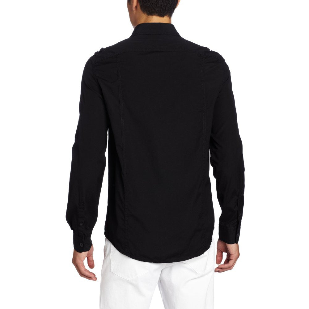Kenneth Cole Men's Solid Military Shirt