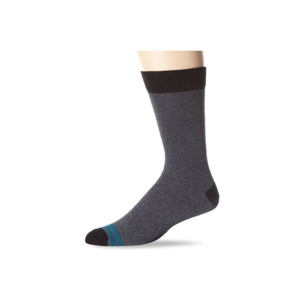 PACT Men's Recycled Charcoal Crew Sock, Charcoal, One Size