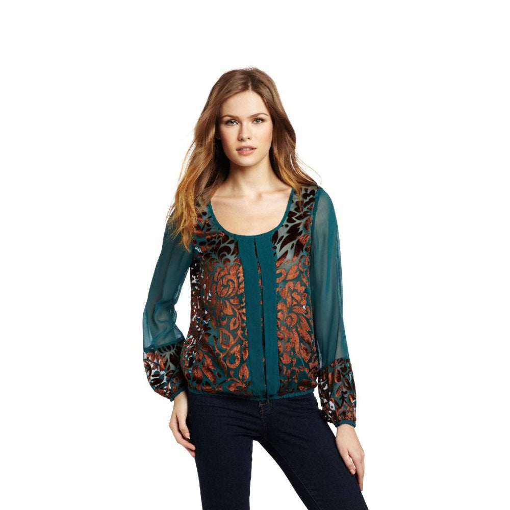 Lucky Brand Women's Wanderlust Buronout Top
